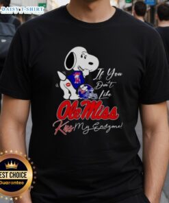 Good Snoopy If You Don't Like Ole Miss Rebels Kiss My Endzone T-Shirt featuring fun graphics for college football fans.