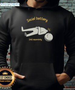 Good Social Battery Sold Separately Hoodie in black, featuring a trendy design perfect for casual outfits.