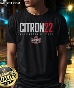 Alt Text: Good Sonia Citron Washington Mystics Elite T-Shirt featuring bold graphics and a stylish design for fans.