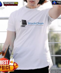 Alt Text: Good Stackchan Co-Created Open-Source AI Desktop Robot T-Shirt featuring a fun design for tech enthusiasts.