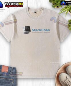 Good StackChan co-created open source AI desktop robot on a washed T-shirt, showcasing innovative tech design.