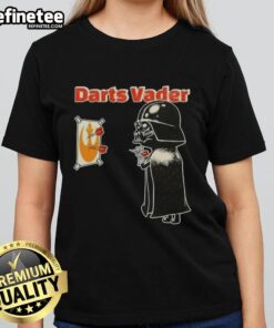 Good Star Wars Darts Vader ladies tee featuring a stylish Darth Vader design on a comfortable shirt for fans.