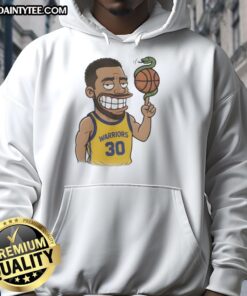 Cartoon hoodie featuring a snake playing basketball, inspired by Steph Curry's style and energy.