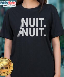 Good Steph's Nuit Nuit Paris ladies tee featuring stylish design and vibrant colors for a chic casual look.