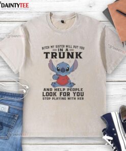 Good Stitch Index Finger Bitch T-Shirt featuring a humorous design, perfect for quirky fashion lovers.