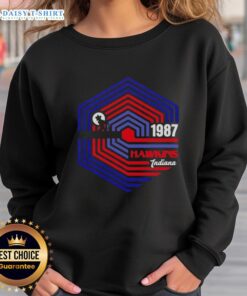 Good Stranger 1987 Stranger Things Hawkins Indiana sweatshirt featuring retro design and vibrant colors.