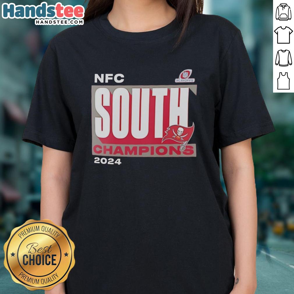 good-tampa-bay-buccaneers-nfc-south-champions-2024-ladies-tee 2024 Ladies Tee showcasing the Good Tampa Bay Buccaneers NFC South Champions design, perfect for fans and sportswear lovers.