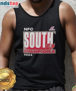 Good Tampa Bay Buccaneers NFC South Champions 2024 tank top featuring team colors and logo, perfect for fans.