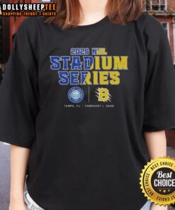 Good Tampa Bay Lightning 2026 Stadium Series Match-Up Ladies Tee featuring vibrant team colors and stylish design.