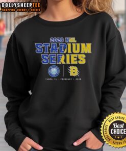 Alt Text: Good Tampa Bay Lightning 2026 Stadium Series Match-Up Sweatshirt featuring team logo and vibrant design.