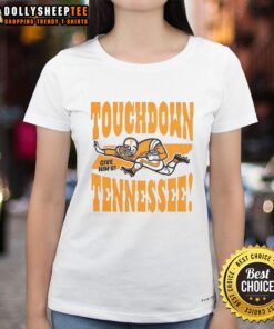 Vintage Ladies Tee featuring 'Give Him Six' for Tennessee Volunteers Football Touchdown celebration.