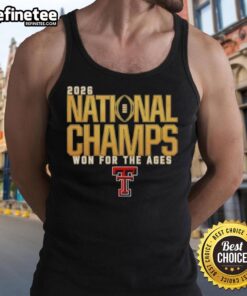 Good Texas Tech Red Raiders 2026 National Champs tank top featuring bold graphics celebrating their historic win.