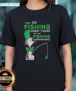 Good The Cat in the Hat fishing tee featuring playful design, perfect for fishing enthusiasts and Dr. Seuss fans.