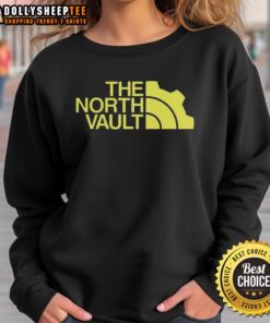 Good The North Vault logo parody sweatshirt featuring a playful design for trendy fashion enthusiasts.