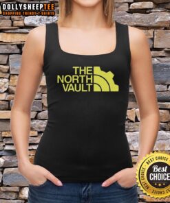 Alt Text: Good The North Vault logo parody tank top featuring a humorous twist on the classic design for trendy fashion.
