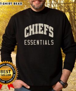 Good Travis Kelce Chiefs Essentials sweatshirt featuring bold team colors and logo, perfect for fans and game day wear.