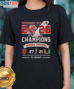 Good Undefeated 16-0 2026 CFP National Champions Indiana Hoosiers vs Miami Hurricanes Ladies Tee at Hard Rock Stadium