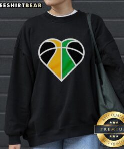 Alt Text: Good Utah Jazz Basketball Heart Logo Sweatshirt featuring vibrant colors and a stylish design for fans.