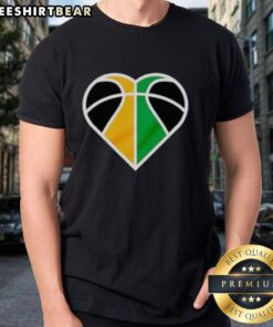 Good Utah Jazz Basketball Heart Logo T-Shirt featuring a vibrant heart design and team colors for basketball fans.