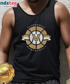 Good Vanderbilt Commodores Basketball Classic Circle Ball Logo Tank Top featuring team colors and logo design.