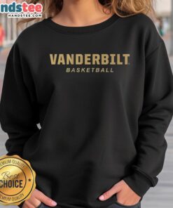 Alt Text: Vanderbilt Commodores NCAA logo sweatshirt stacked design for basketball lovers, showcasing team spirit and style.