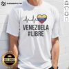 Venezuela Libre flag design on a pride t-shirt, showcasing vibrant colors and cultural symbolism. Perfect for celebrations.