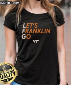 Virginia Tech Hokies LFG Ladies Tee featuring bold graphics and vibrant colors, perfect for game day support.