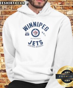 Good Winnipeg Jets Central Division Old Time Hockey hoodie, featuring classic NHL design since 2011, perfect for fans.