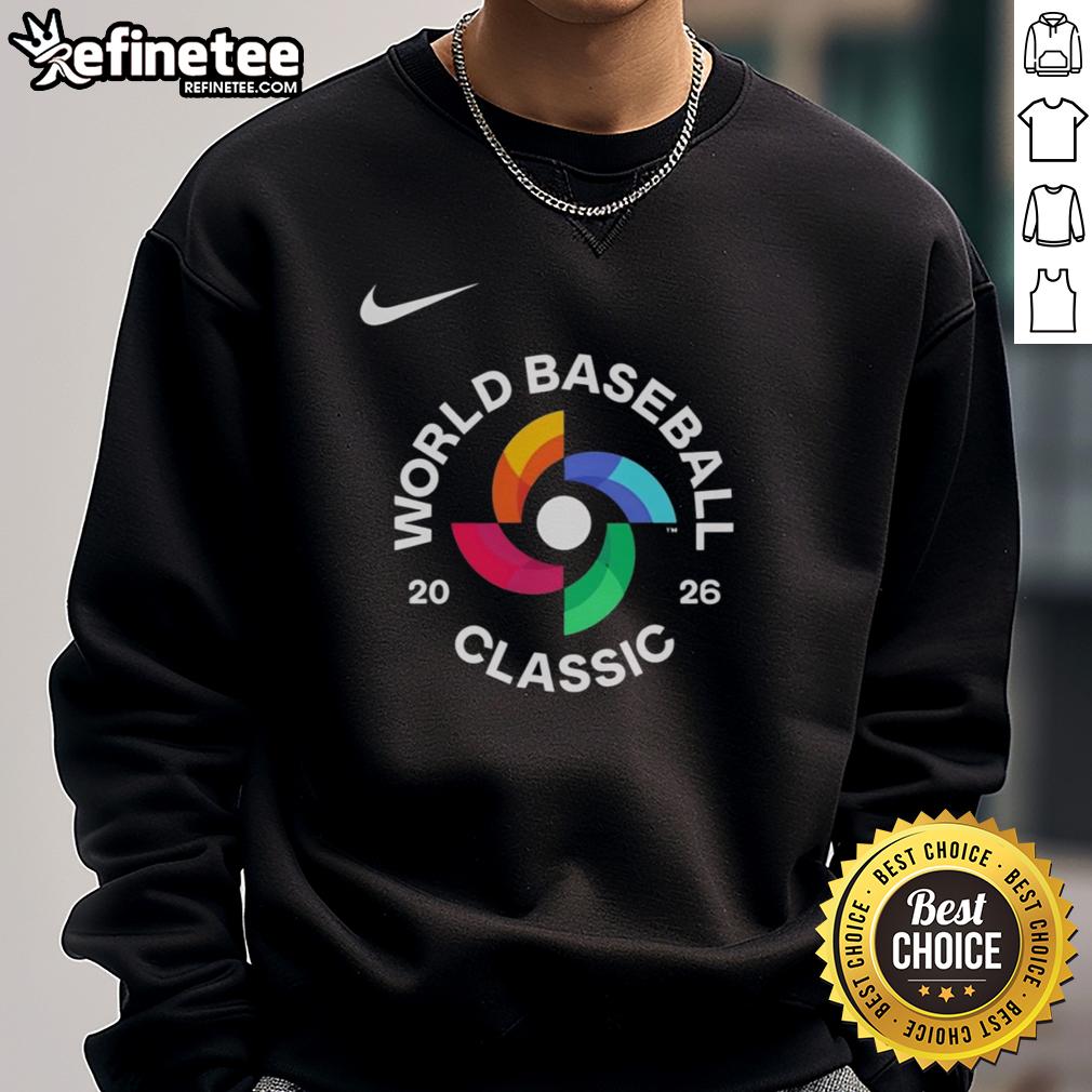 good-world-baseball-classic-2026-logo-sweatshirt Alt Text: Good World Baseball Classic 2026 logo sweatshirt featuring vibrant graphics and a comfortable design for fans.