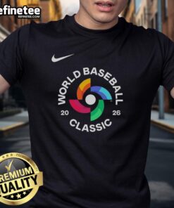 Good World Baseball Classic 2026 Logo T-Shirt featuring vibrant colors and bold logo design for baseball fans.