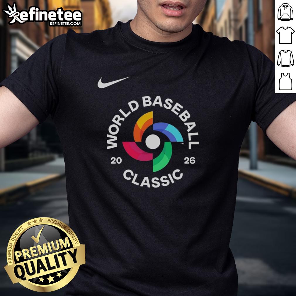 good-world-baseball-classic-2026-logo-t-shirt Good World Baseball Classic 2026 Logo T-Shirt featuring vibrant colors and bold logo design for baseball fans.
