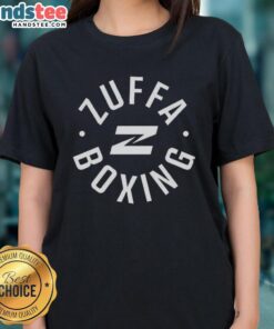 Good Zuffa Boxing Ring Walk Ladies Tee featuring a stylish design perfect for boxing fans and fitness enthusiasts.