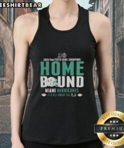 Miami Hurricanes 2026 Vrbo Fiesta Bowl Champions tank top celebrating team pride and victory in vibrant colors.
