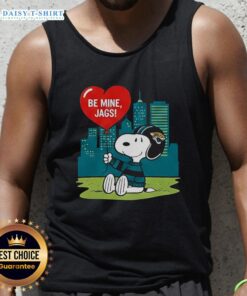 Happy Jacksonville Jaguars X Snoopy Cartoon Valentine 2026 tank top featuring vibrant graphics and playful design.