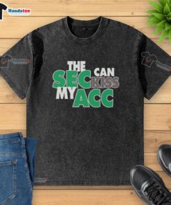 Happy Miami Hurricanes SEC Can Kiss My ACC Washed T-Shirt in vibrant colors, perfect for college football fans.