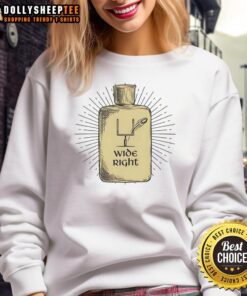 Happy wide right holy water sweatshirt featuring a playful design, perfect for casual wear and spiritual expression.