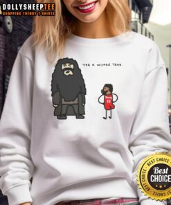 Happy Yer A Wizard Trae Sweatshirt featuring a whimsical wizard design, perfect for fans of magical apparel.