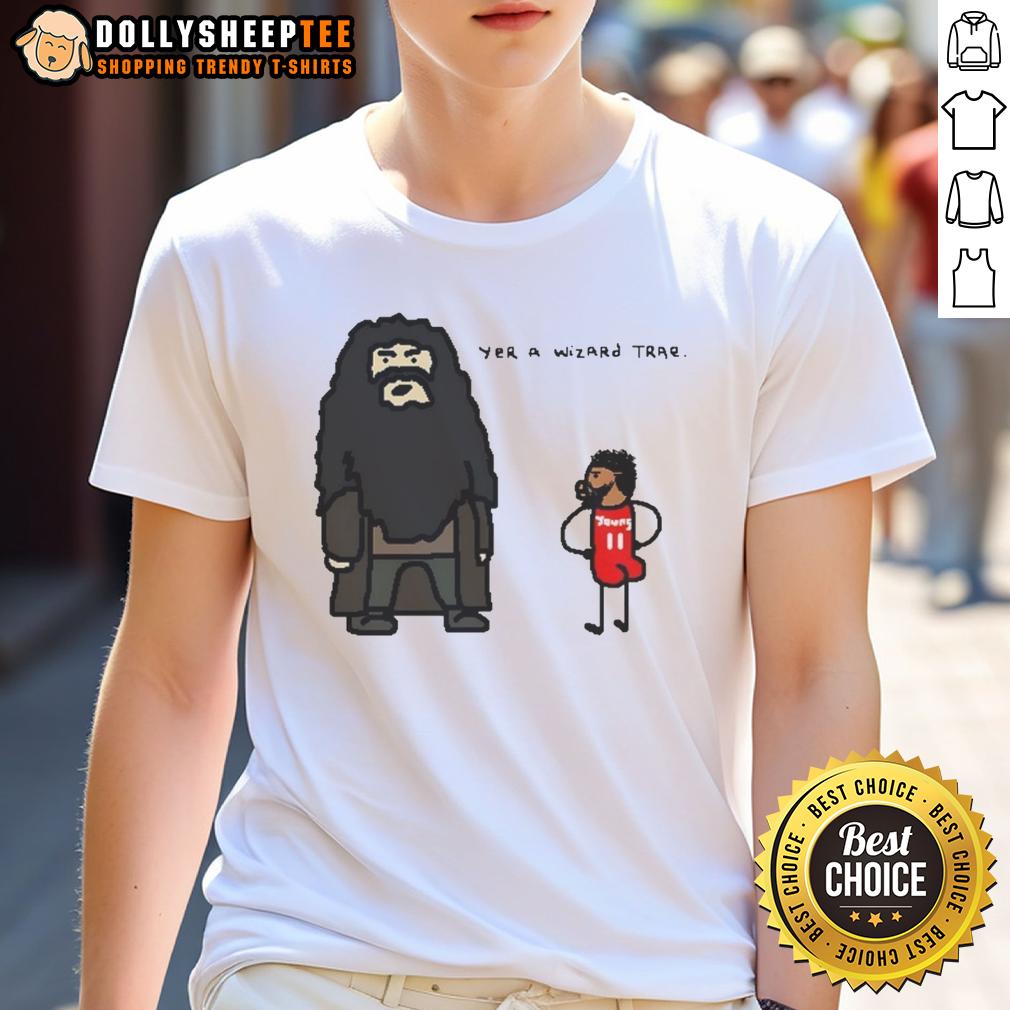 Happy Yer A Wizard Trae T Shirt Happy Yer A Wizard Trae T-Shirt featuring a whimsical wizard graphic and vibrant colors, perfect for fans of fantasy.