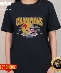 Hot 2026 Armed Forces Bowl Texas State Bobcats Football Champions Ladies Tee celebrating team victory.