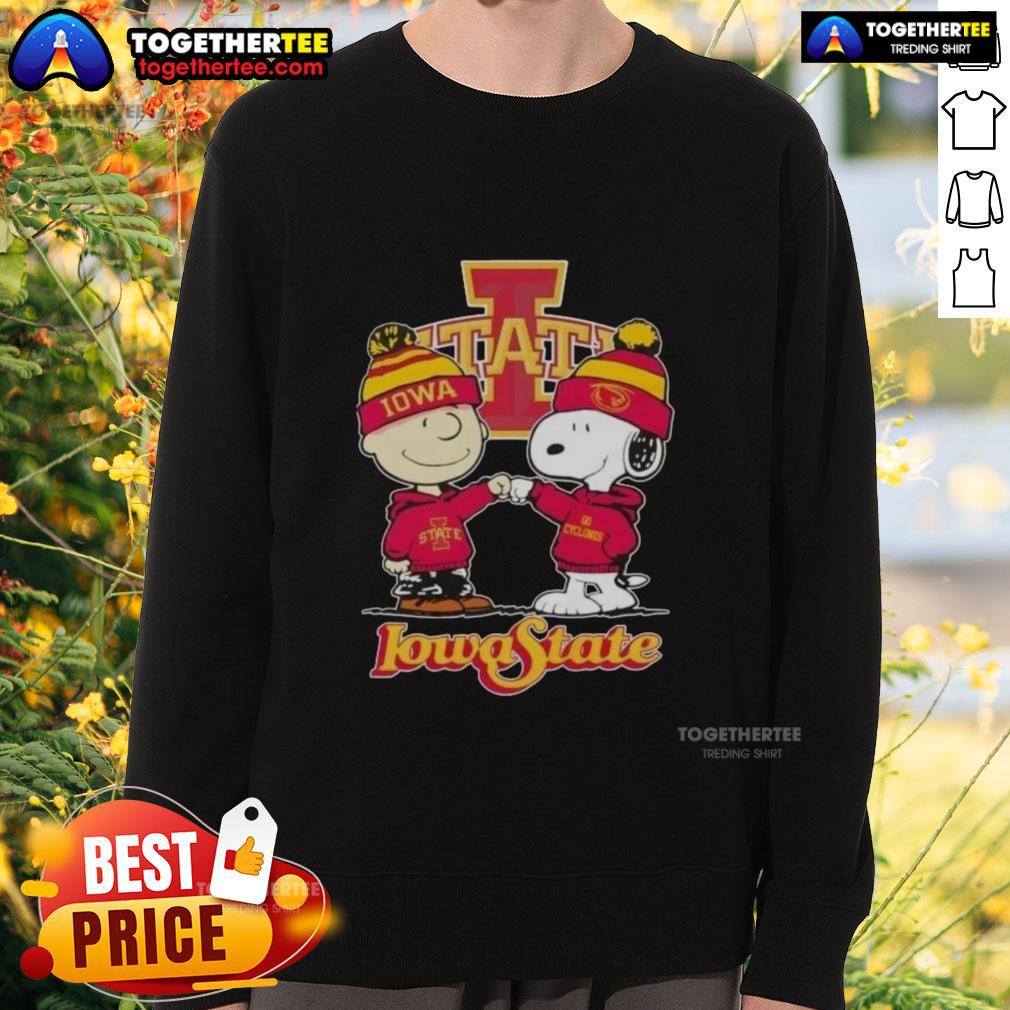 Hot Charlie Brown Fist Bump Snoopy X Iowa State Cyclones Football Sweatshirt Hot Charlie Brown fist bump with Snoopy on Iowa State Cyclones football sweatshirt, perfect for fans and cozy game days.