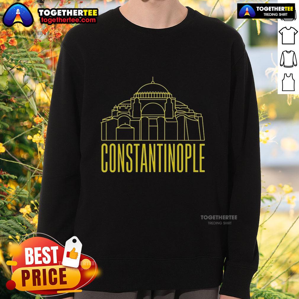 Hot Constantinople Hagia Sofia Line Art Ancient Architecture Sweatshirt Hot Constantinople Hagia Sofia line art sweatshirt featuring ancient architecture design, perfect for history enthusiasts.