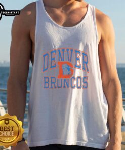 Stylish Hot Denver Broncos Arch Tank Top featuring team colors and logo, perfect for game day or casual wear.