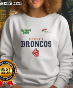 Hot Denver Broncos NFL 2026 Super Bowl Green Day sweatshirt featuring vibrant team colors and logo design.