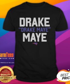 Hot Drake Maye logo T-shirt featuring a stylish design for fans of college football and Drake Maye merchandise.
