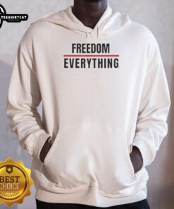 Stylish Hot Freedom Over Everything Hoodie in black, perfect for casual wear and expressing individuality.