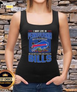 Buffalo Bills football flag tank top showcasing team spirit, perfect for game day in Pennsylvania.