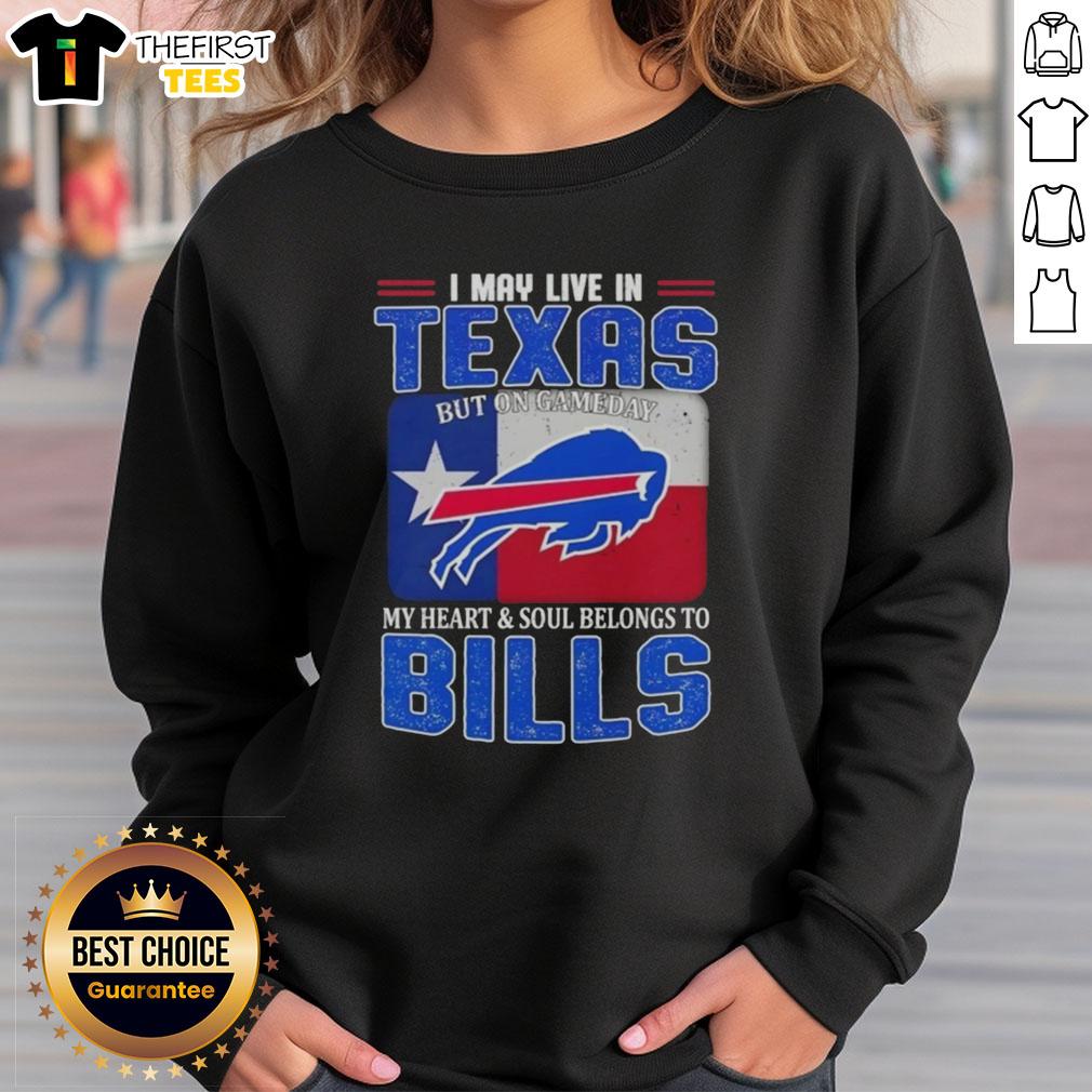 hot-i-may-live-in-texas-but-on-gameday-my-heart-and-soul-belongs-to-buffalo-bills-football-flag-sweatshirt Cozy sweatshirt featuring Buffalo Bills football flag design, perfect for game day in Texas. Show your team spirit!