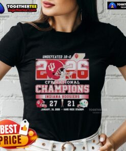 Hot Indiana Beat Miami 27-21 CFP National Champions Ladies Tee showcasing team pride and victory in stylish design.