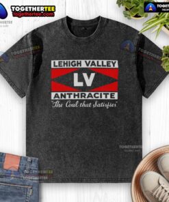Hot Lehigh Valley Anthracite washed t-shirt featuring a stylish design, perfect for coal enthusiasts and casual wear.