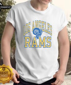 Hot Los Angeles Rams Arch T-Shirt in vibrant blue with bold team logo, perfect for fans and game day attire.